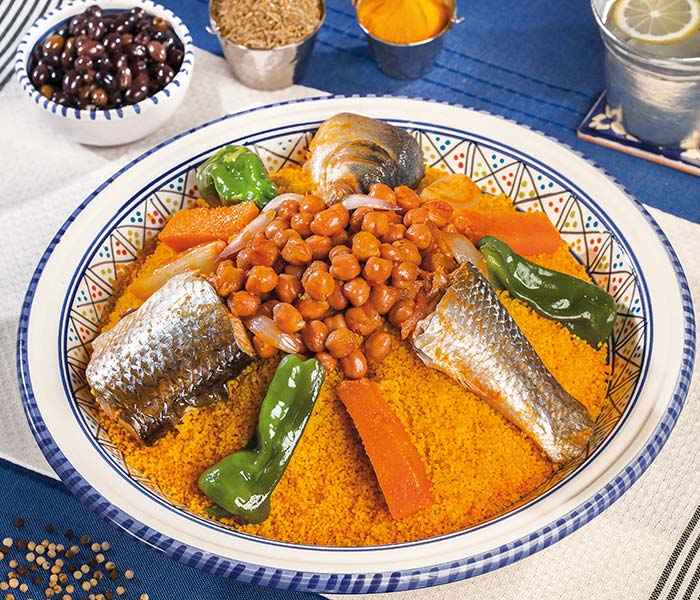 Couscous Diari with fish